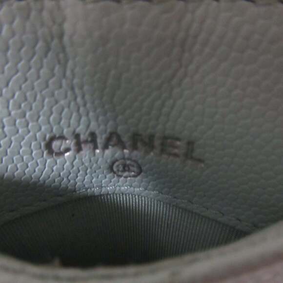 CHANEL Caviar Leather Matelasse Chain Pass Case with Key Ring, Light Blue, Wo... - Picture 9 of 16